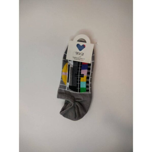 Socksat Retro TV Grey Short Women Socks 36-41