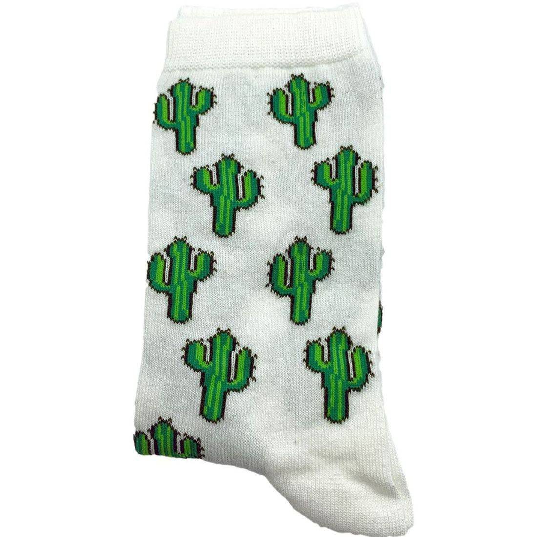 Socksat Cactus White Women Long Socks 36-41