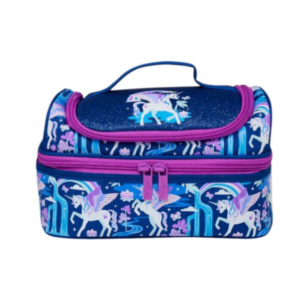 Smiggle Double Decker Lunch Bag - Unicorn Purple