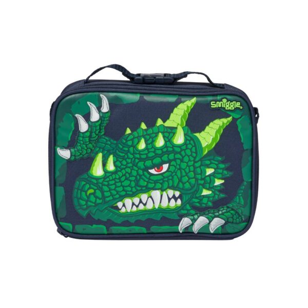 Smiggle Attach Lunch Bag - Green Dinosaurs