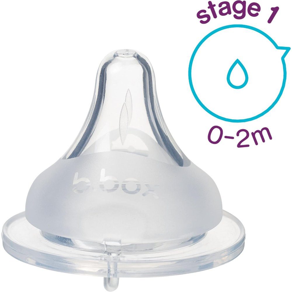 b.box Baby Bottle Anti-Colic Teat - 2 Pack - 0-2 Months Stage1 - Image 3