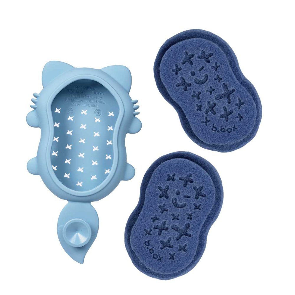 b.box Baby Bath Brush & Sponge - Lullaby Blue - Image 2