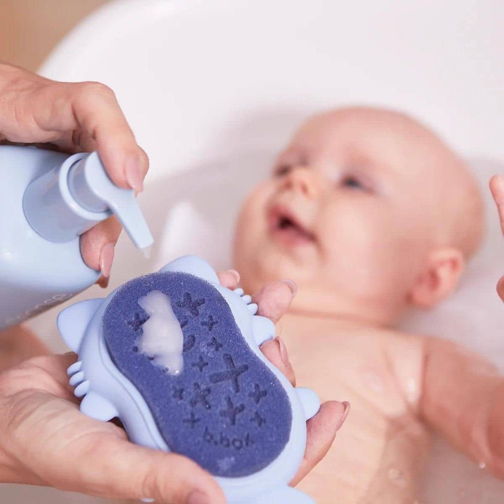 b.box Baby Bath Brush & Sponge - Lullaby Blue - Image 3