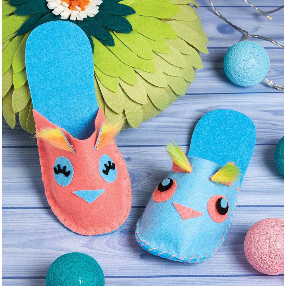 Klutz Sew Your Own Unicorn Bunny Slippers - Image 2