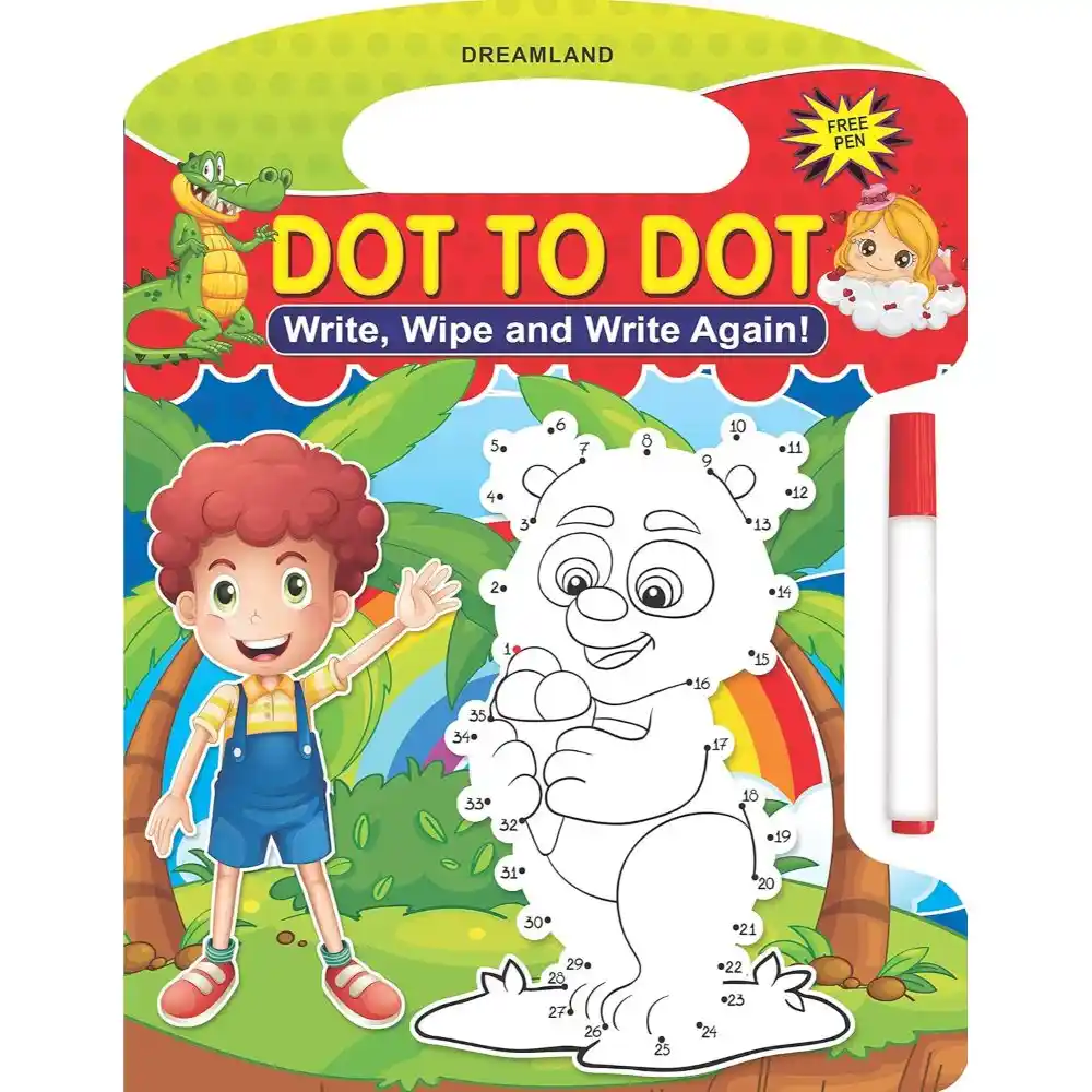 Dreamland Publications Write Wipe & Write Again - Dot To Dot