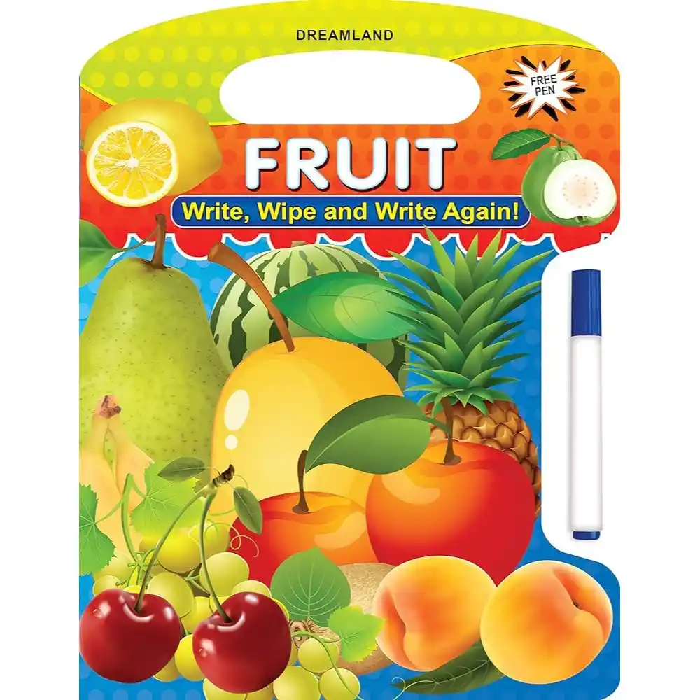 Dreamland Publications Write Wipe & Write Again - Fruit