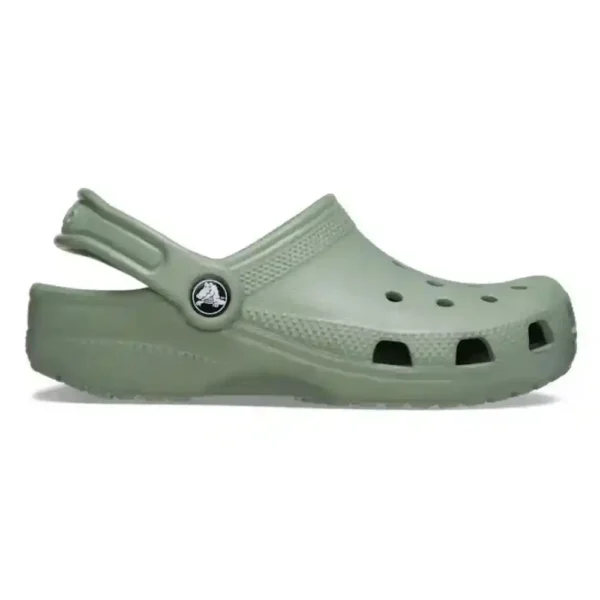 Crocs Kids Classic Clog in Moss-1