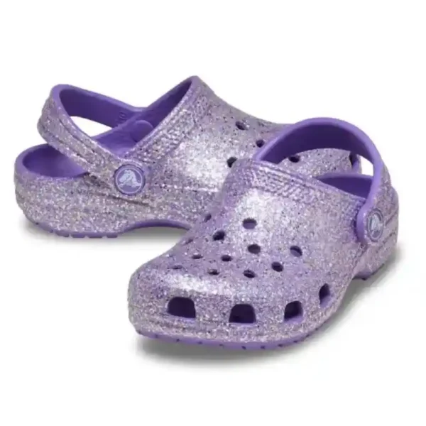 Crocs Kids Classic Fantasy Glitter Clog Purple-3