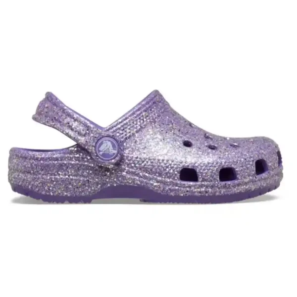 Crocs Toddler Classic Fantasy Glitter Clog in Purple-1