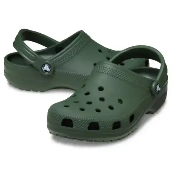 Crocs Toddlers Classic Clog in Field Green-3