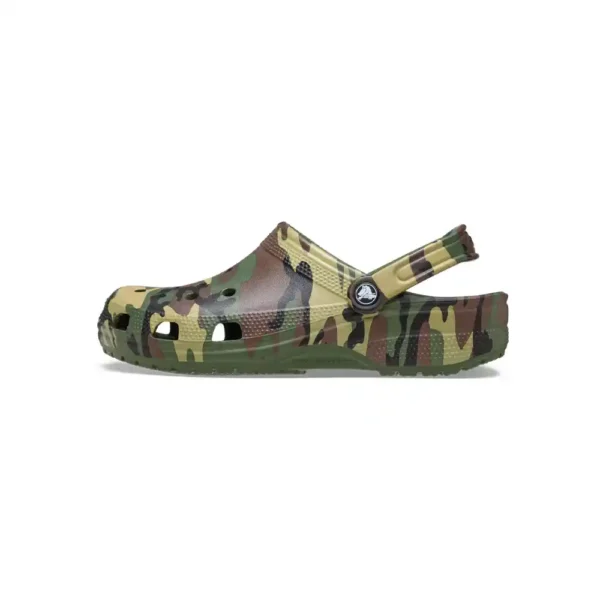 Crocs Unisex Classic Camouflage Clog In Army Green Multi-2
