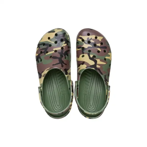 Crocs Unisex Classic Camouflage Clog In Army Green Multi-3