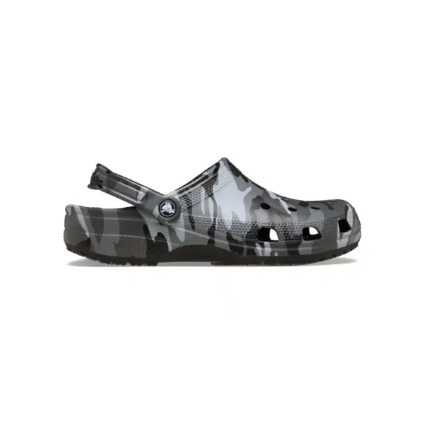 Crocs Unisex Classic Camouflage Clog In Black Slate Grey-1
