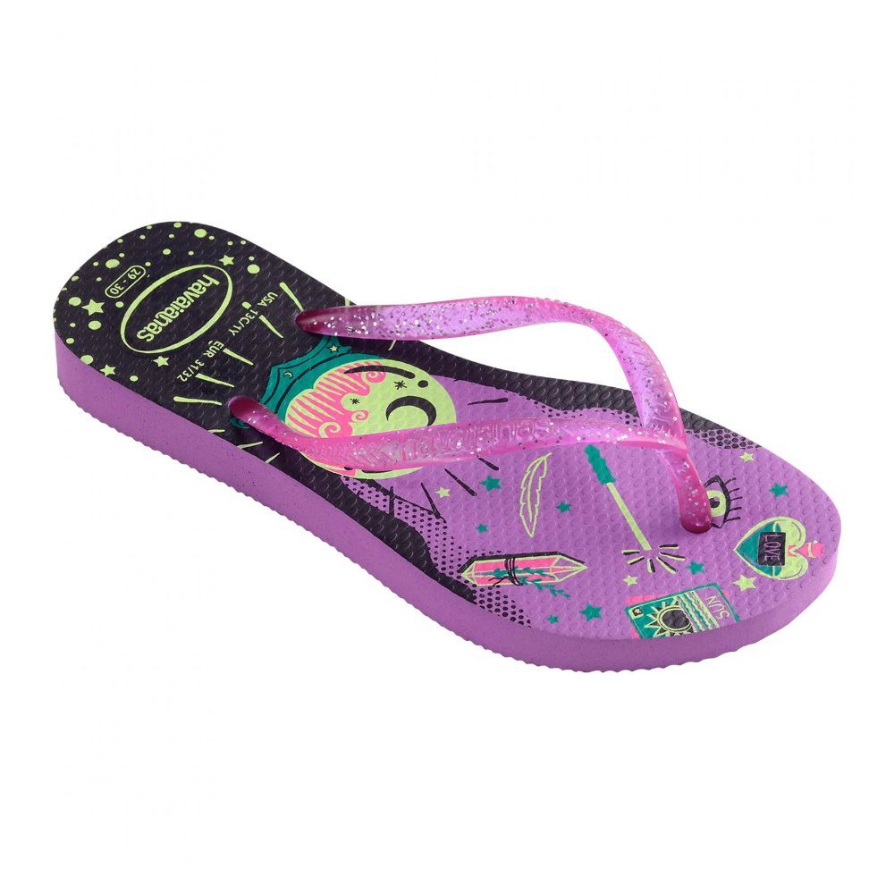 Havaianas Kids Slim Fashion Flip Flops - Fashion Purple - Image 2