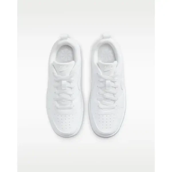 Nike Court Borough Low Recraft Big Kids Sneakers Triple White-3