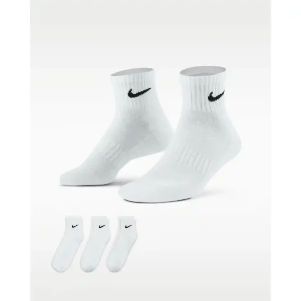 Nike Everyday Cushioned Training Ankle Socks 3 Pairs White