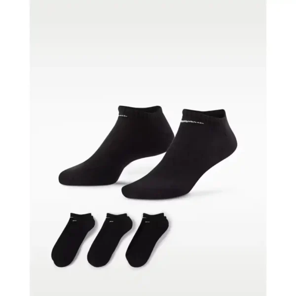 Nike Everyday Cushioned Training No-Show Socks 3 Pairs Black