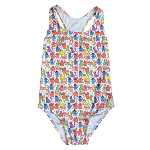 SlipStop Funny Cats Girls Swimsuit