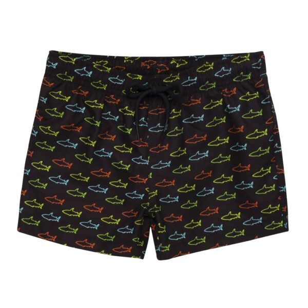 SlipStop Neon Sharks Boys Swim Short