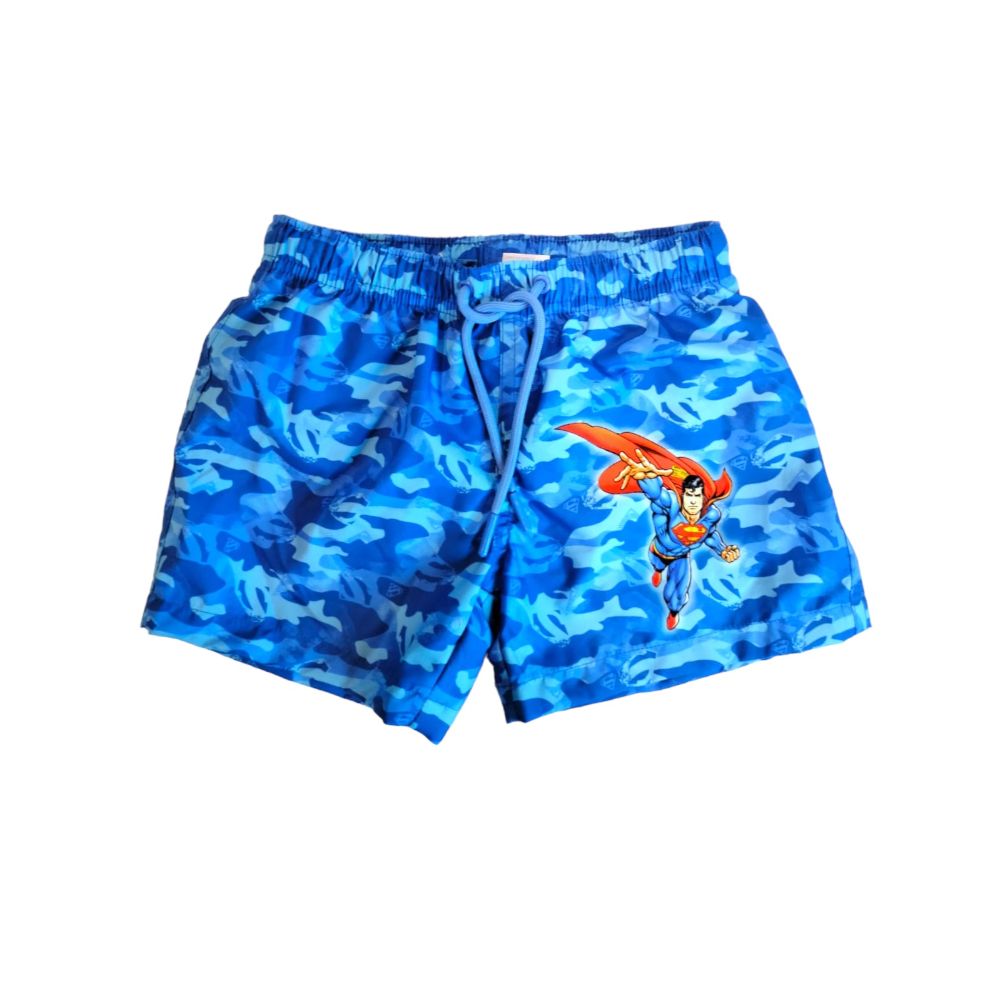 SlipStop Superman Boys Swim Short