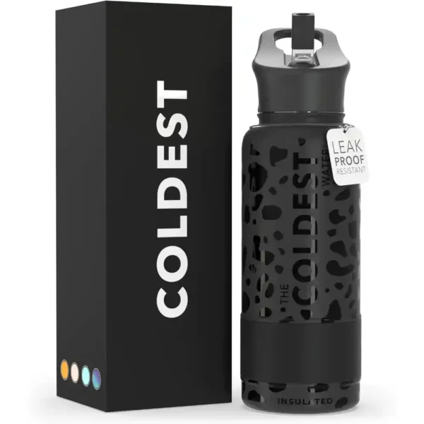 The Coldest Water Sport Stainless Steel Water Bottle with Straw Lid 946ml-1