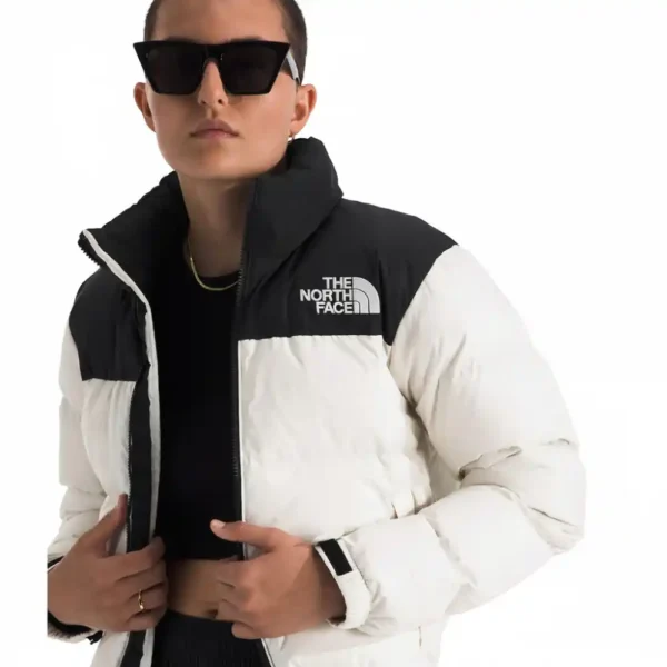 The North Face Women’s 1996 Retro Nuptse Jacket White DuneTNF Black-2