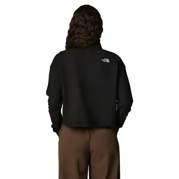 The North Face Womens Glacier Cropped 14-Zip Fleece Black-2