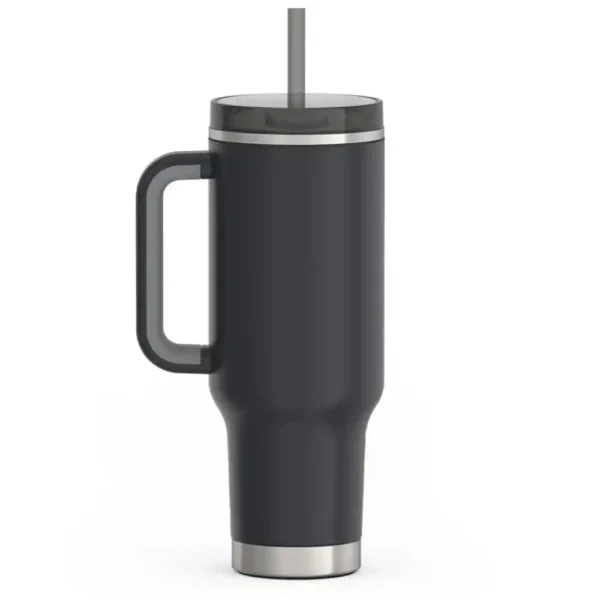 Thermos Stainless Steel Travel Mug With Dual Lid & Straw 1.2L-2