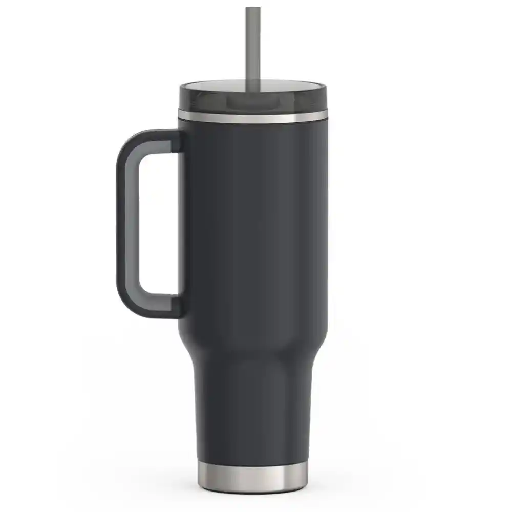 Thermos Stainless Steel Travel Mug With Dual Lid & Straw 1.2L-2