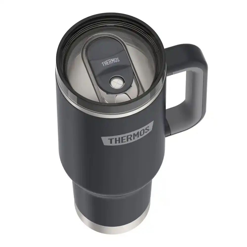 Thermos Stainless Steel Travel Mug With Dual Lid & Straw 1.2L-4