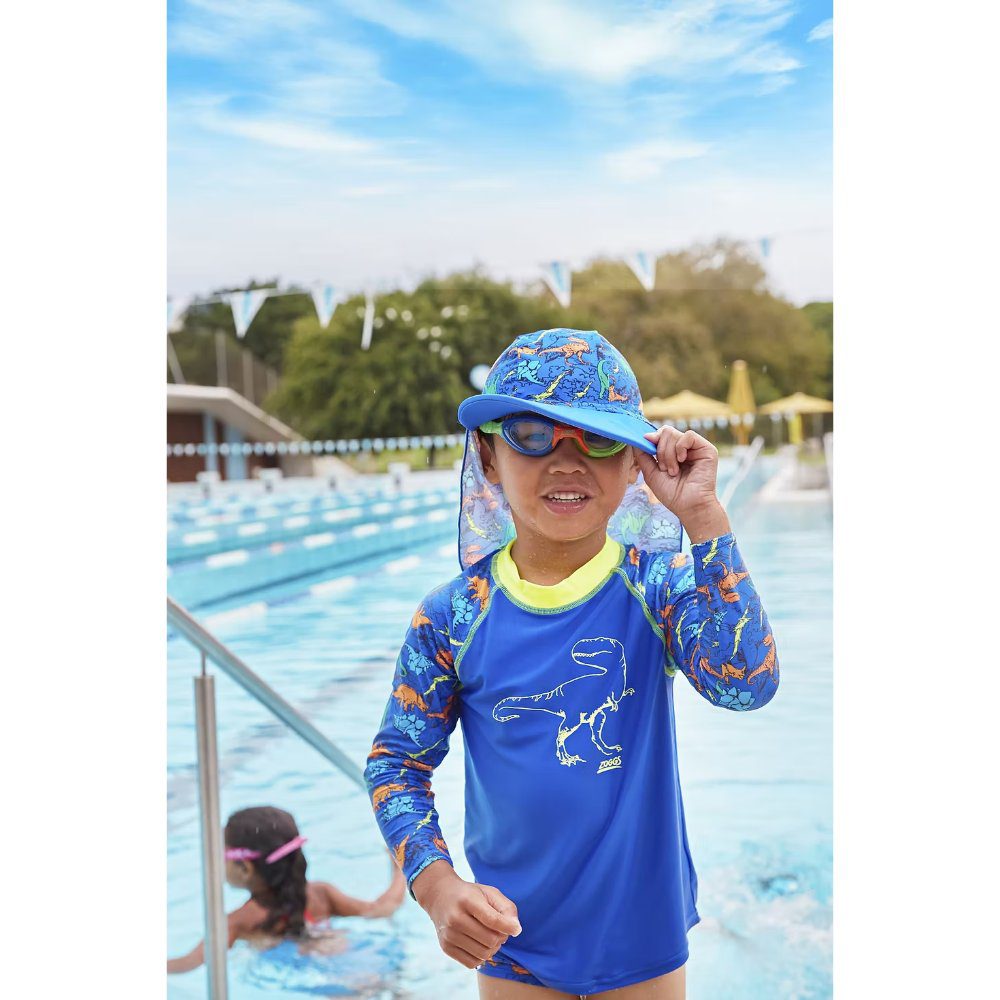 Zoggs Dino Land Long Sleeve Sun Top Blue - Image 3