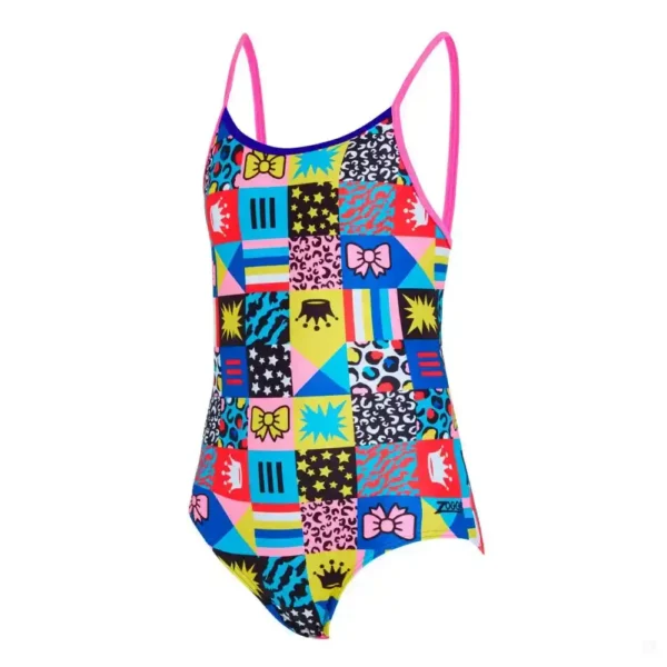 Zoggs Girls Starback Swimsuit – Crazy Print-1