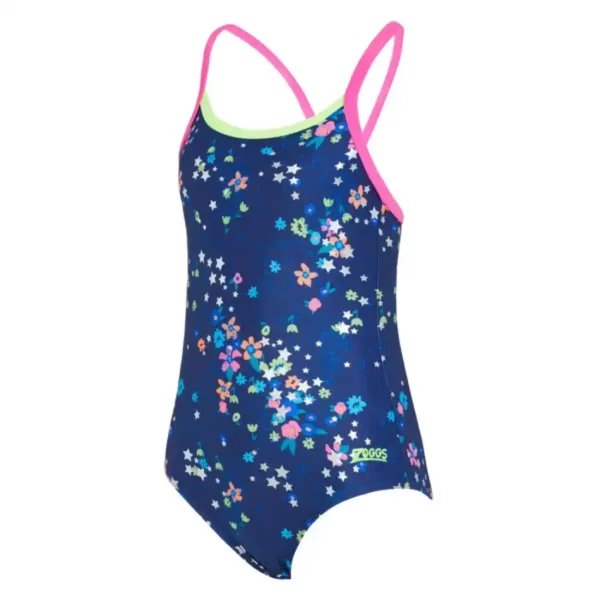 Zoggs Girls Strikeback Swimsuit – Cosmic Flower Print-1
