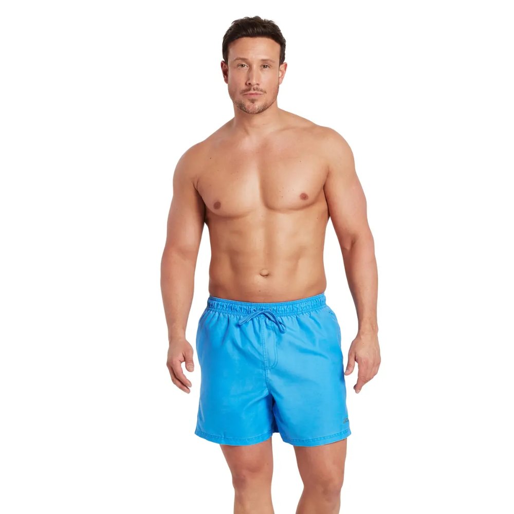 Zoggs Mens Mosman Washed Ecodura Swimming Shorts Blue - Image 3