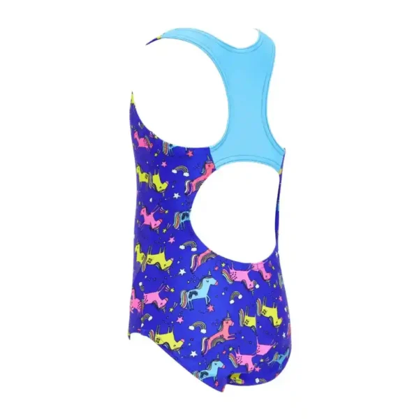 Zoggs Tots Girls Actionback Swimsuit – Rainbow Unicorn-2
