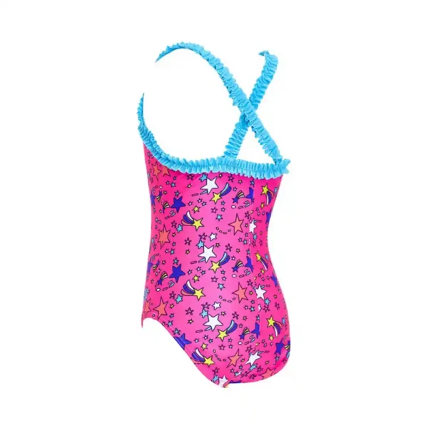 Zoggs Tots Girls Ruffle Crossback Swimsuit – Rainbow Unicorn-2